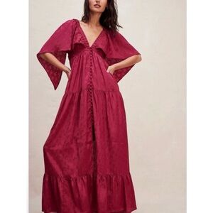 Free People Cha Cha Maxi Dress in Red Size XS